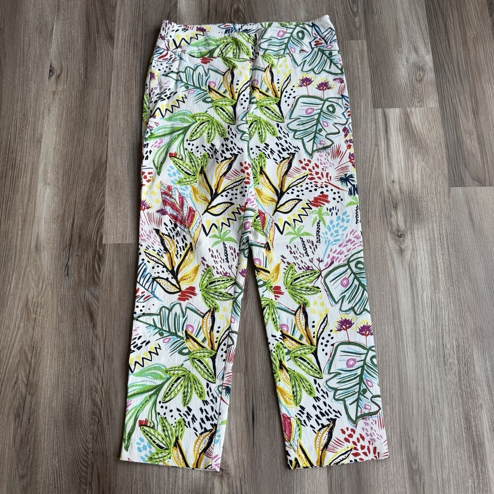 EUC-Women's Pull On Pants - Multi Floral